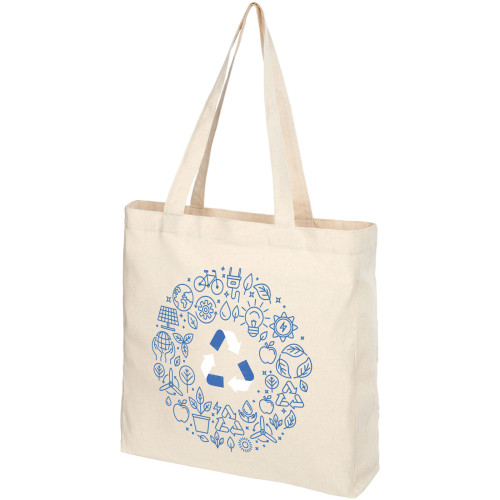 Bolsa Tote de algodón reciclado de 210 g/m² con refuerzos "Pheebs"