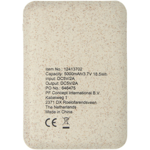 Batería externa de 5000 mAh de paja de trigo "Asama"