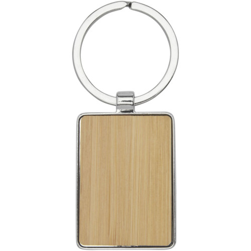 Llavero rectangular de bambú "Neta"