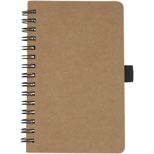 Libreta de tamaño A6 de cartón reciclado con espiral y papel de piedra "Cobble"