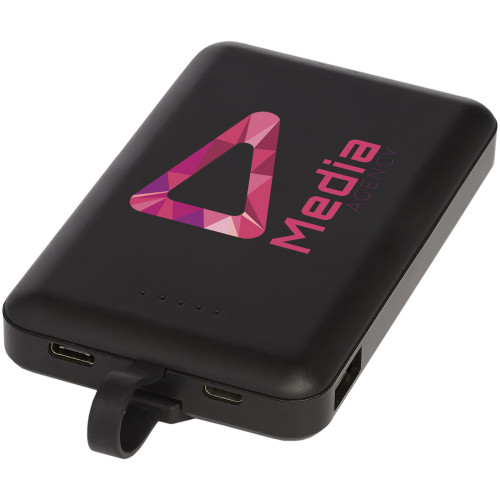 Batería externa inalámbrica de 5000&nbsp;mAh con cable 3 en 1 "Kano"