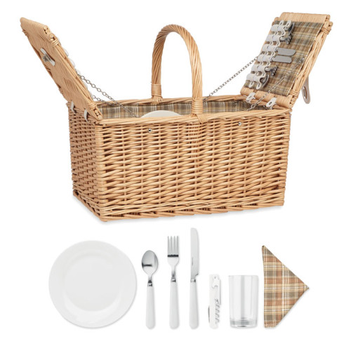 MIMBRE PLUS Cesta de picnic para 4 personas