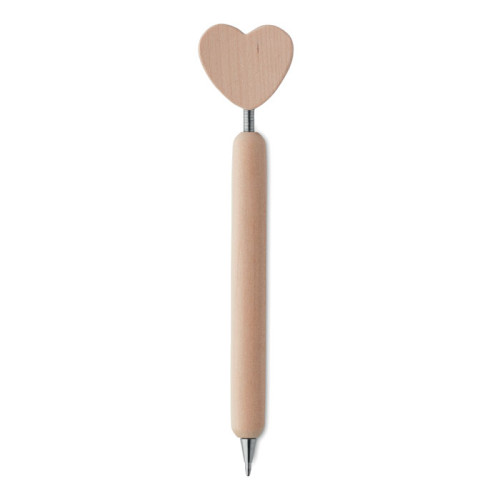 Bolígrafo de madera con corazón Seele