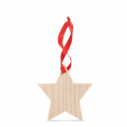WOOSTAR Estrella de madera colgante
