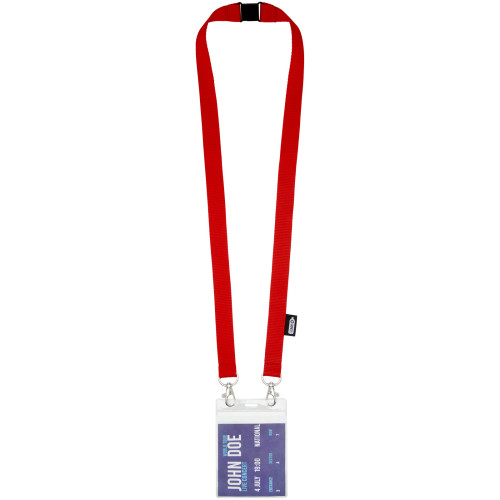 Lanyard de PET reciclado con dos ganchos "Adam"