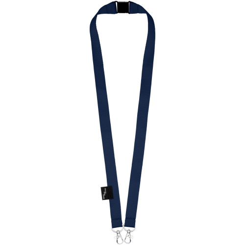 Lanyard de PET reciclado con dos ganchos "Adam"