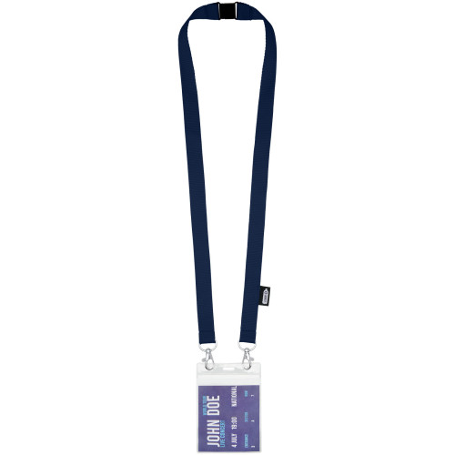 Lanyard de PET reciclado con dos ganchos "Adam"