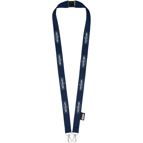 Lanyard de PET reciclado con dos ganchos "Adam"