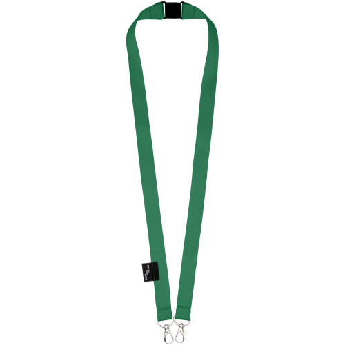 Lanyard de PET reciclado con dos ganchos "Adam"