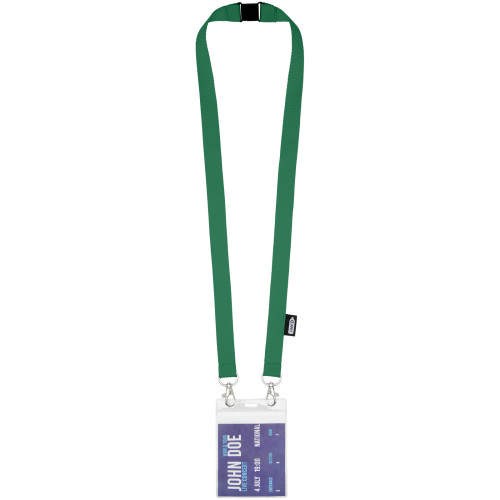 Lanyard de PET reciclado con dos ganchos "Adam"