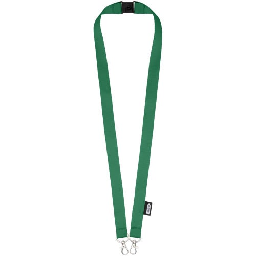 Lanyard de PET reciclado con dos ganchos "Adam"