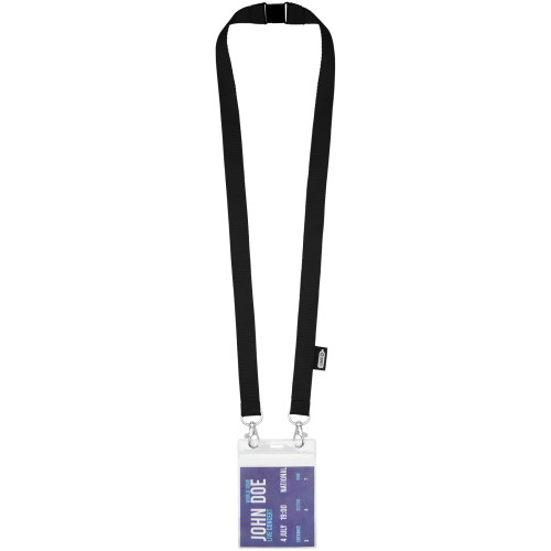 Lanyard de PET reciclado con dos ganchos "Adam"