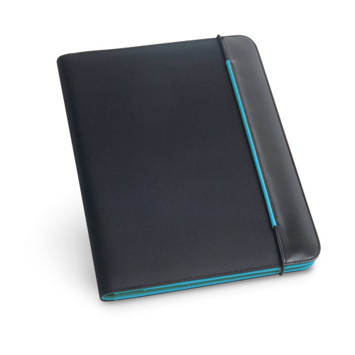 FITZGERALD. Portafolios A4 en PU y 800D con bloc de páginas rayadas