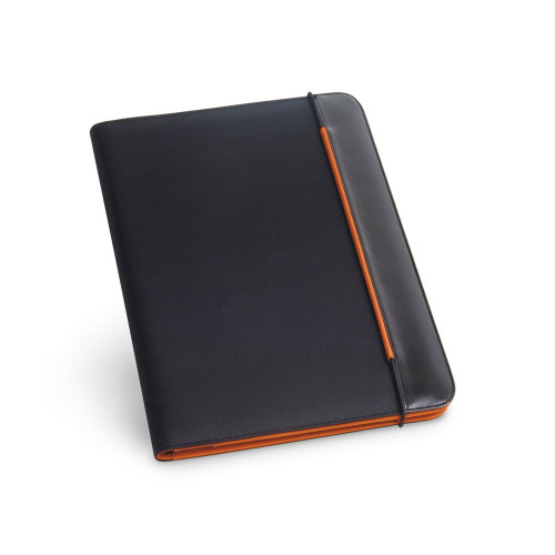 FITZGERALD. Portafolios A4 en PU y 800D con bloc de páginas rayadas