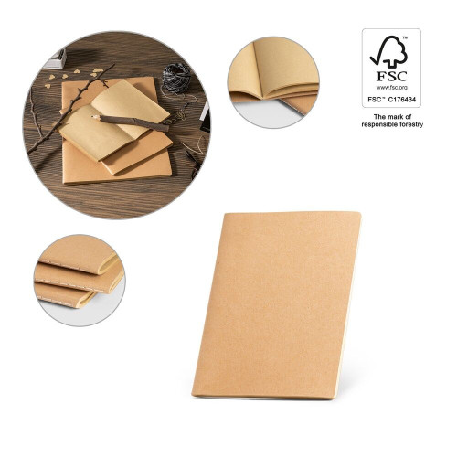 ALCOTT A5. Bloc de notas A5 con tapa de cartón (250 g/m²) y páginas lisas