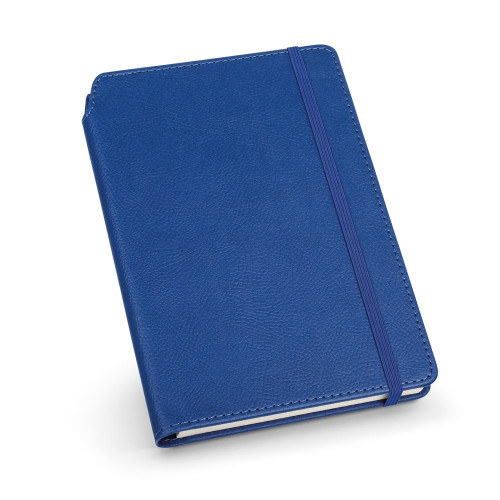 MORIAH. Bloc de notas A5 en PU con hojas rayadas, fabricado con material certificado FSC™ y otros materiales controlados