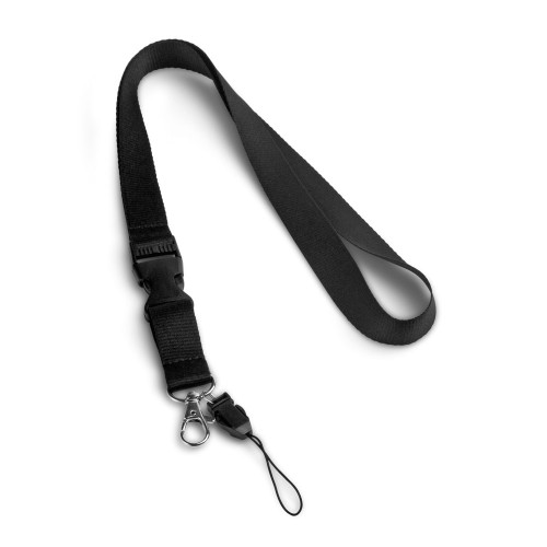 ANQUETIL. Lanyard de poliéster con mosquetón metálico