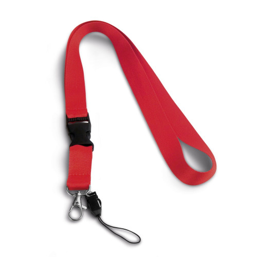 ANQUETIL. Lanyard de poliéster con mosquetón metálico