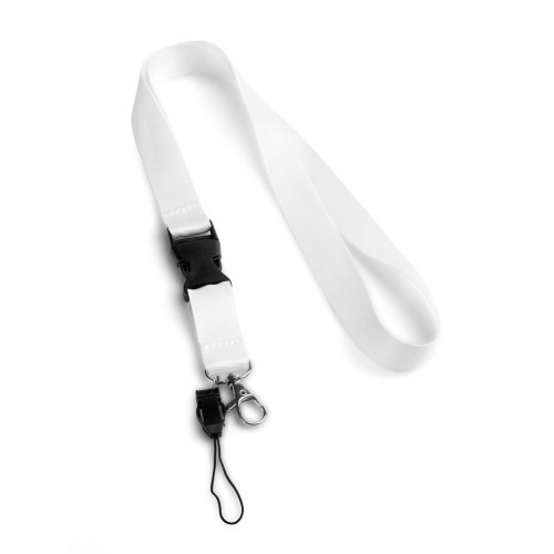 ANQUETIL. Lanyard de poliéster con mosquetón metálico