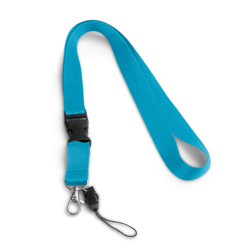 ANQUETIL. Lanyard de poliéster con mosquetón metálico
