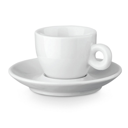 PRESSO. Taza y platillo de cerámica