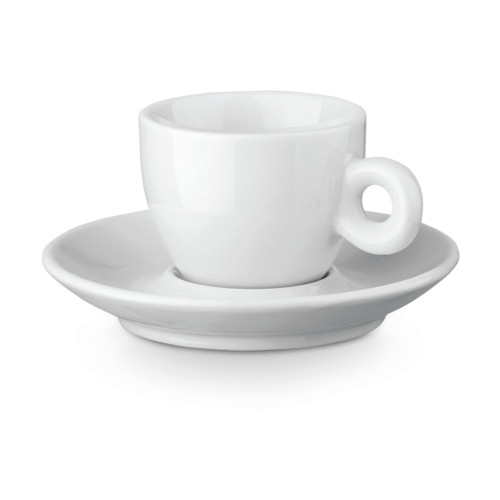 PRESSO. Taza y platillo de cerámica