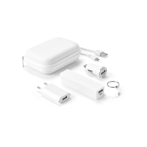 CHARGI. Set de batería portátil con adaptadores USB