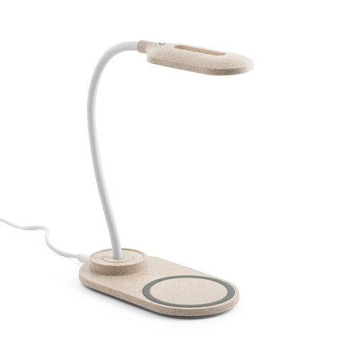 OZZEL. Lámpara de mesa con cargador inalámbrico (Rápido, 10W)