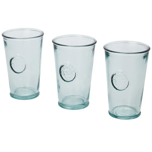 Juego de tres piezas  de vidrio reciclado de 300 ml Copa