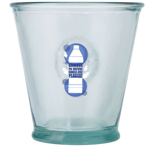 Juego de tres piezas de vidrio reciclado de 250ml Copa