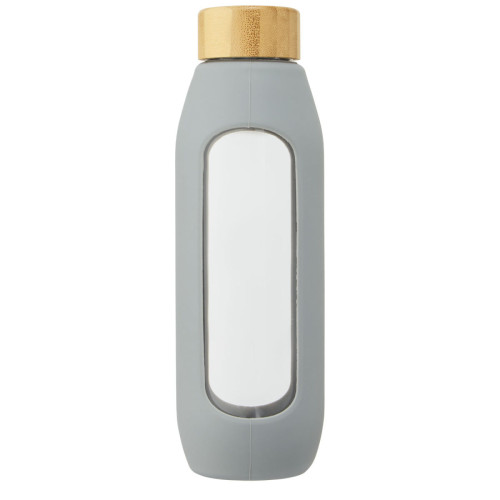Botella de vidrio borosilicato con agarre de silicona de 600 ml  "Tidan"