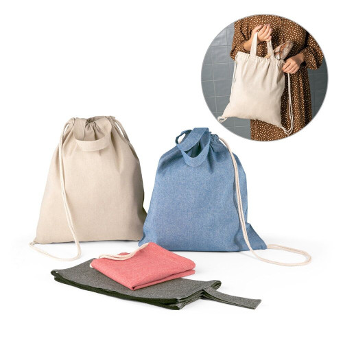 RISSANI. Mochila con algodón reciclado (70%) y poliéster (30% rPET) (140 g/m²)