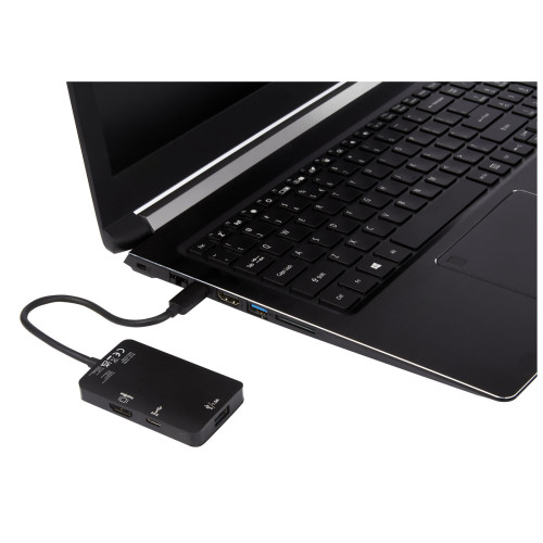 Adaptador multimedia de aluminio tipo C (USB-A/Tipo C/HDMI) "ADAPT"