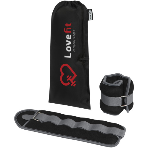 Set de 2 pesas ajustables de 1 kg para tobillos y muñecas Heather
