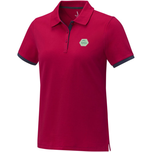 Polo de manga corta de dos tonos para mujer "Morgan"