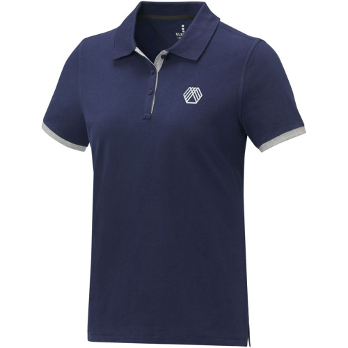 Polo de manga corta de dos tonos para mujer "Morgan"