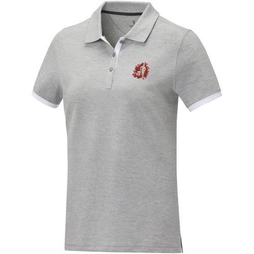 Polo de manga corta de dos tonos para mujer "Morgan"