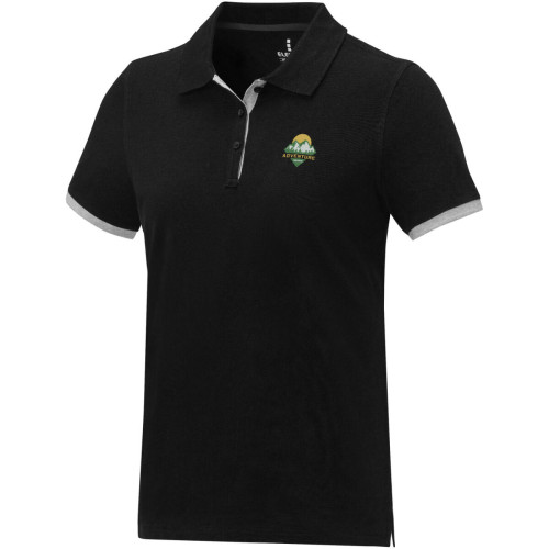 Polo de manga corta de dos tonos para mujer "Morgan"