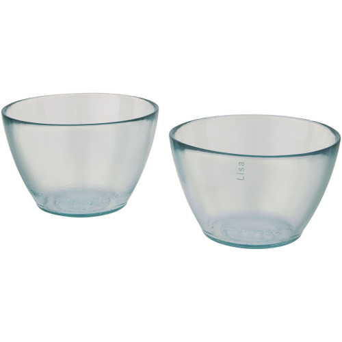 Set de 2 recipientes de vidrio reciclado "Cuenc"
