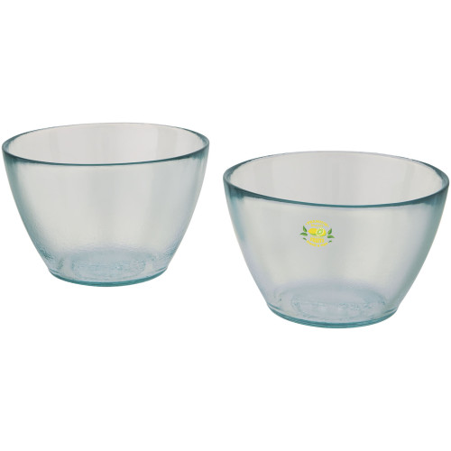 Set de 2 recipientes de vidrio reciclado "Cuenc"