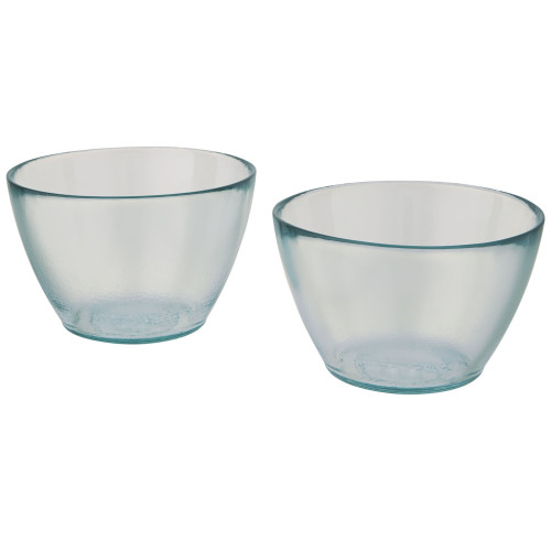 Set de 2 recipientes de vidrio reciclado "Cuenc"