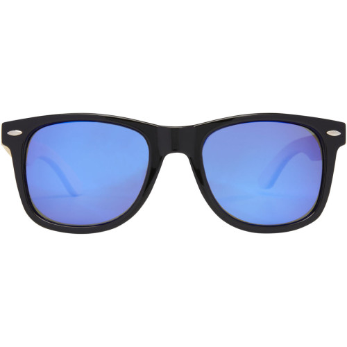 Gafas de sol polarizadas con cristal de espejo de PET reciclado/bambú en caja de regalo "Taiyō"