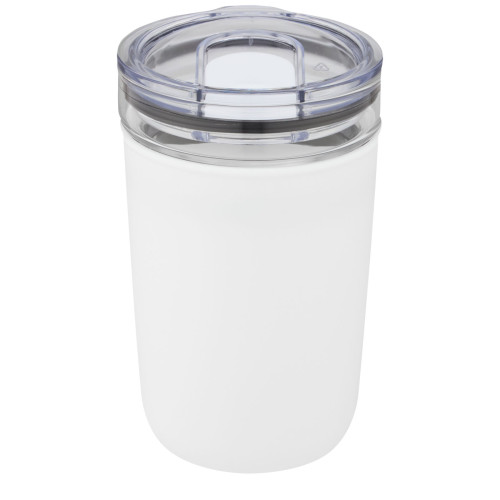 Vaso de vidrio de 420 ml con pared exterior de plástico reciclado "Bello"