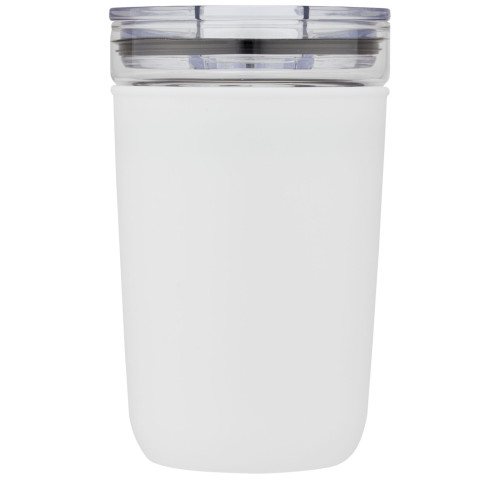 Vaso de vidrio de 420 ml con pared exterior de plástico reciclado "Bello"