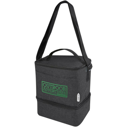 Bolsa isotérmica para almuerzo y 9 latas de PET reciclado GRS "Tundra"