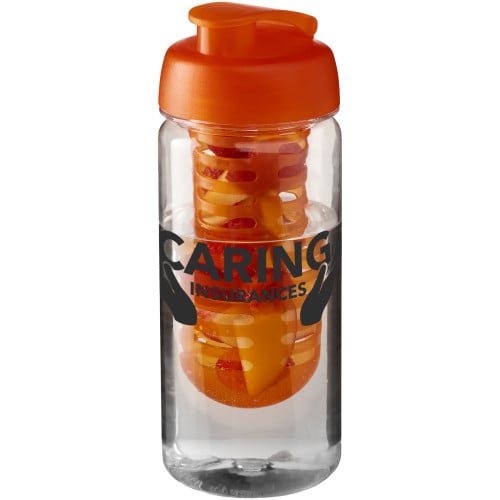 Bidón deportivo con tapa flip e infusor de 600 ml