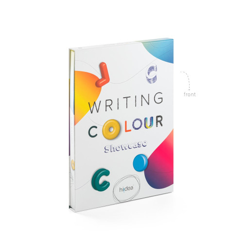 COLOUR WRITING SHOWCASE. Muestrario con 20 bolígrafos de colores