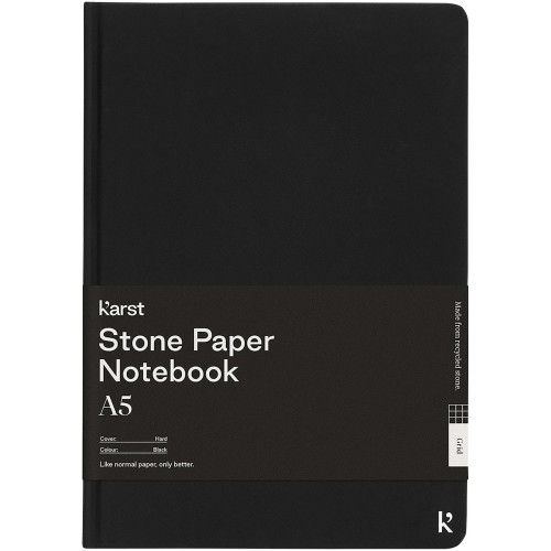 Libreta de tapa dura de papel de piedra A5 cuadriculada "Karst®"