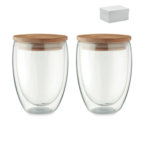 Juego 2 vasos 350 ml en caja Tirana Set