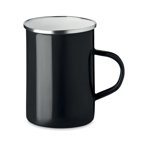 SILVER Taza metal con capa de esmalte